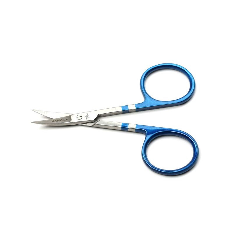 Smhaen Tungsten Carbide 4" Blue Midge Curved Scissors