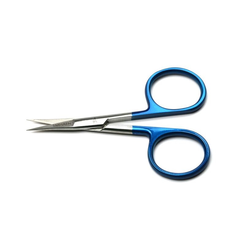 Smhaen Tungsten Carbide 4" Blue Midge Straight Scissors