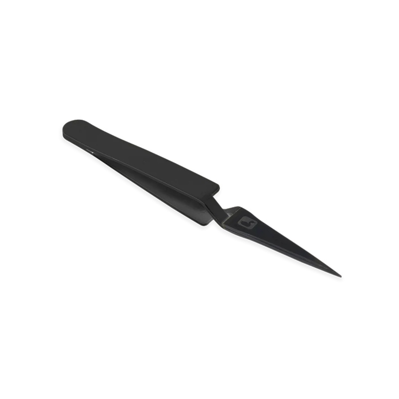 Loon Mini Straight D-Loop Tweezer - Black