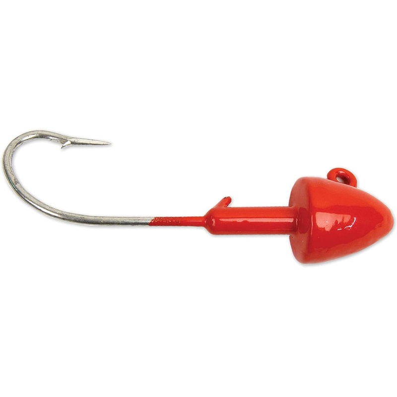 GOT-CHA Deep Lead Head, 2 oz, 6/0 Hook, Red, 2/Pack