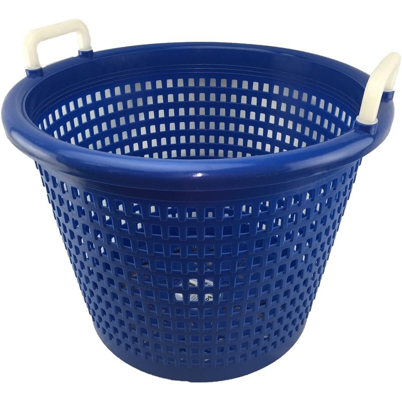 Joy Fish Basket HD Blue Plastic Basket with Handles 40Lb Capacity