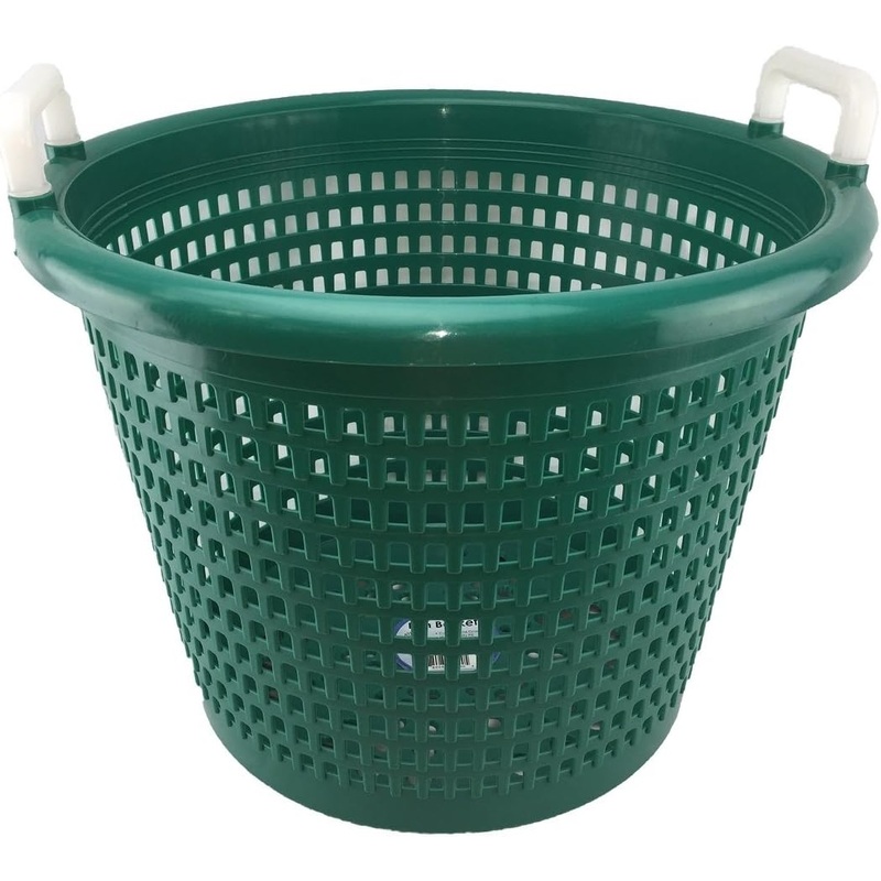 Joy Fish Basket HD Green Plastic Basket with Handles 40lb Capacity