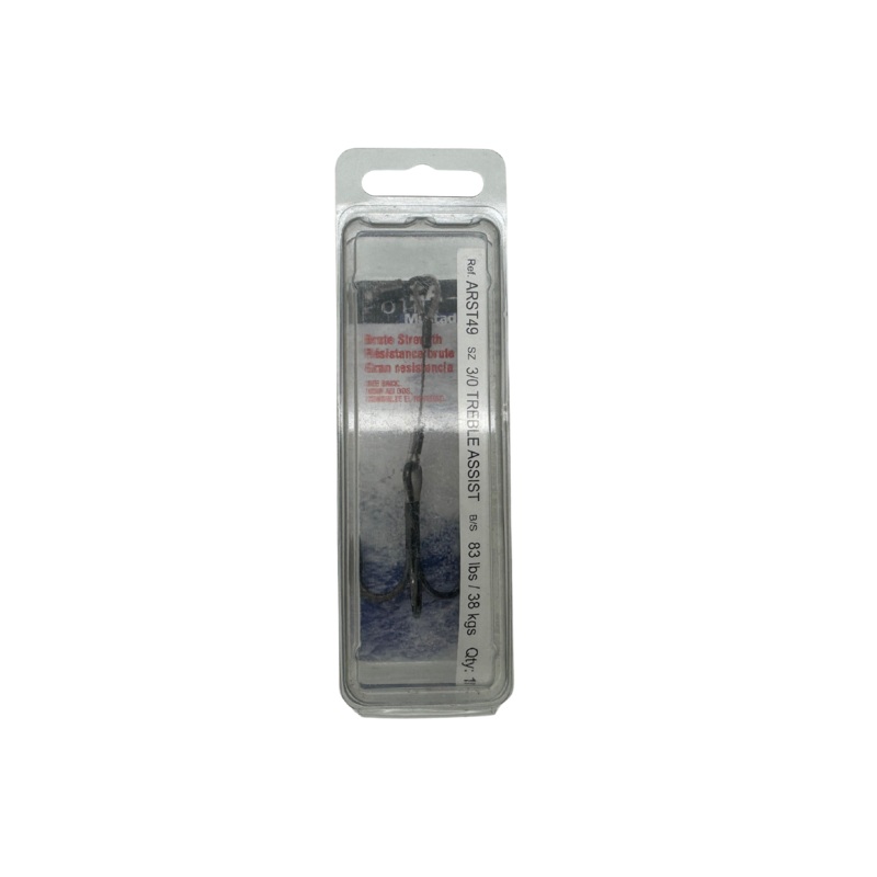 Mustad Ultra Point Assist Rig Sz 1/0 Treble Assist