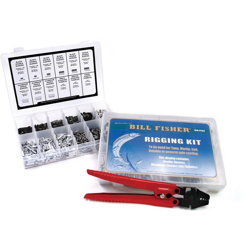 Billfisher Rigging Kit with Sleeves and Thimbles, with/without Crimper