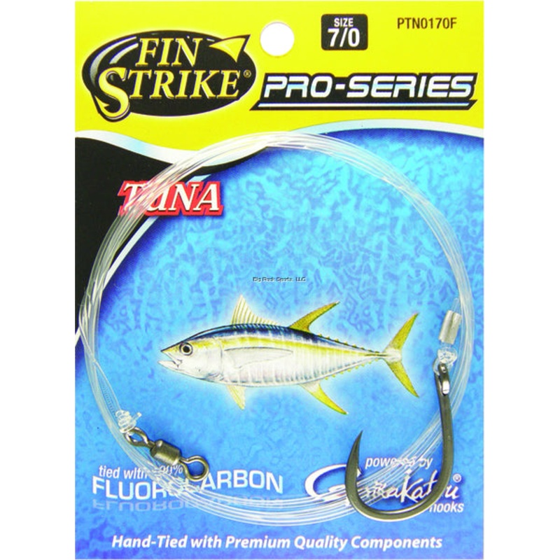 Fin Strike Pro Series Tuna Rig LiveBait Hook & Fluoro Size 7/0