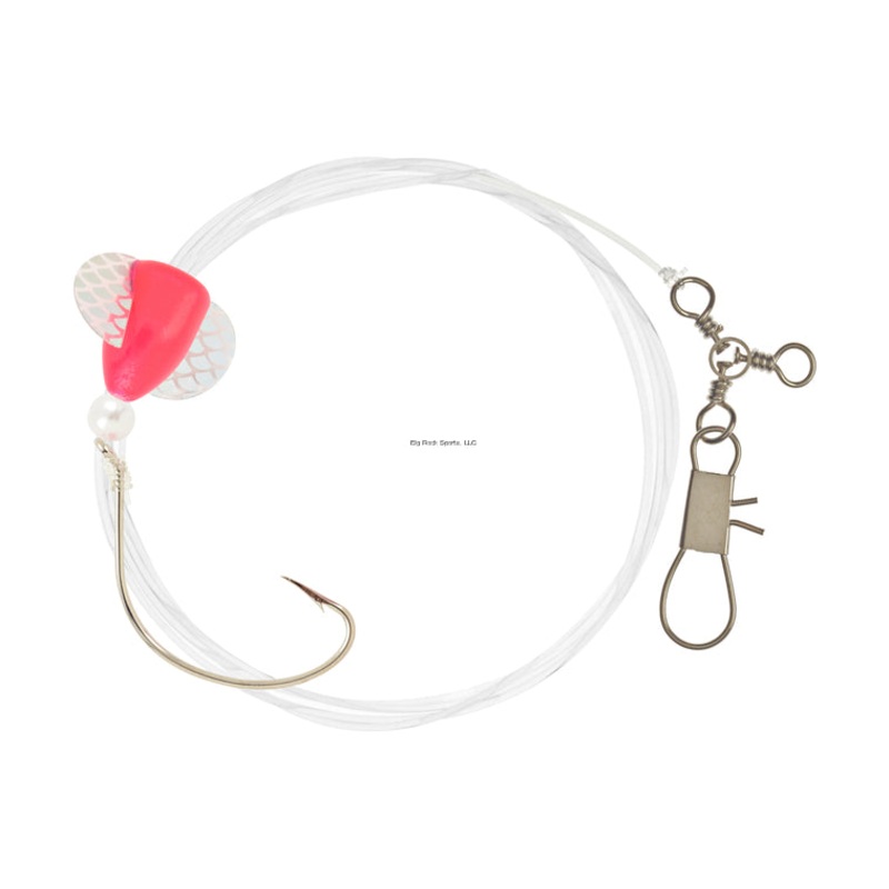 Hurricane Spin N Glo Fluke Spinner Rig Pink 2/0 60lb Mono