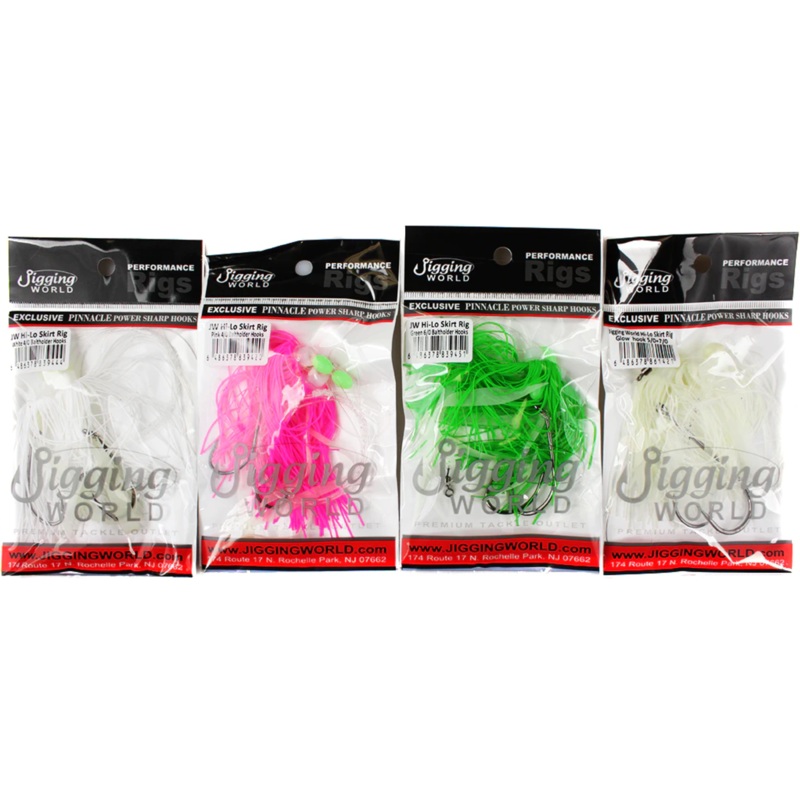 Jigging World Hi-Lo Silicone Skirt Rigs
