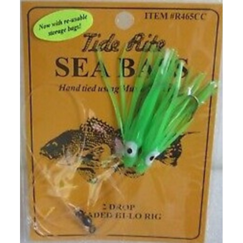Tide Rite Skirted Seabass Rig Chartreuse