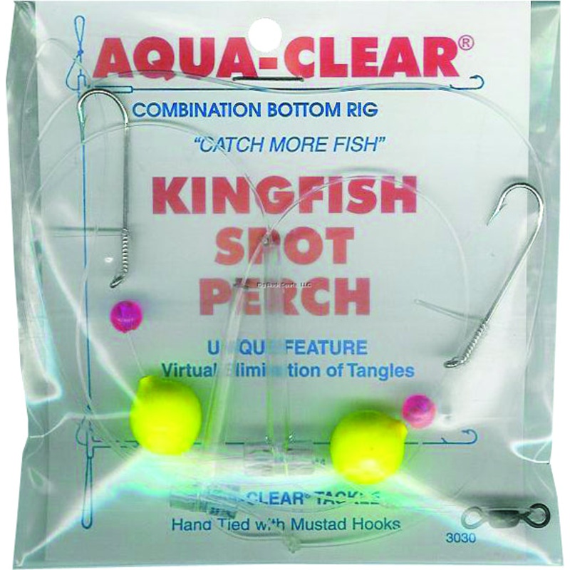 Aqua Clear Hi/Lo Rig Kingfish /Spot/Perch Float/Red Bead Size 8