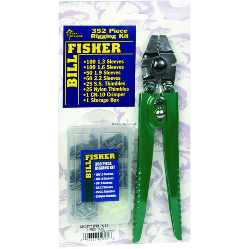 Billfisher Rigging Kit 351 Piece Kit with CN-10 Crimper, Sleeves, and Thimbles