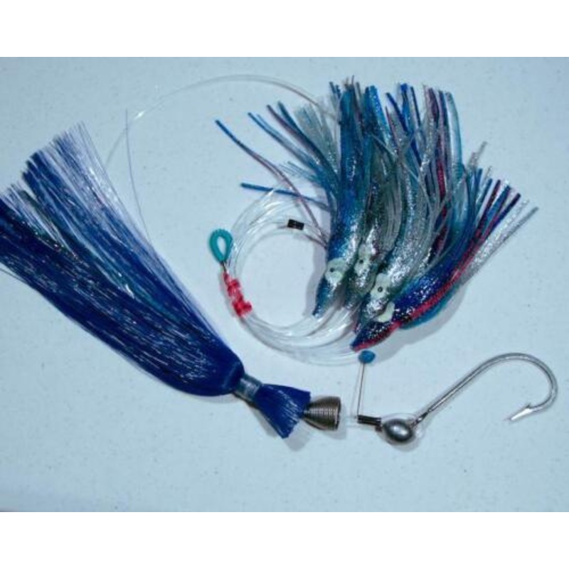Blue Water Candy Super Star Fishing Rig, Blue Squid, 4 1/4"