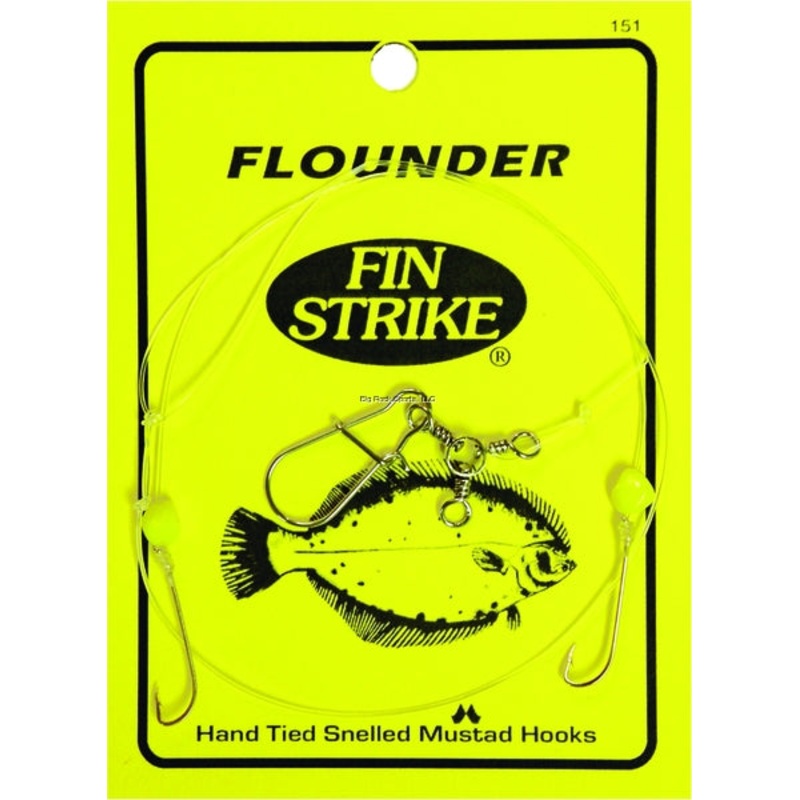Fin Strike Flounder Rigs w/Snelled Hooks w/Corn Beads Sz8