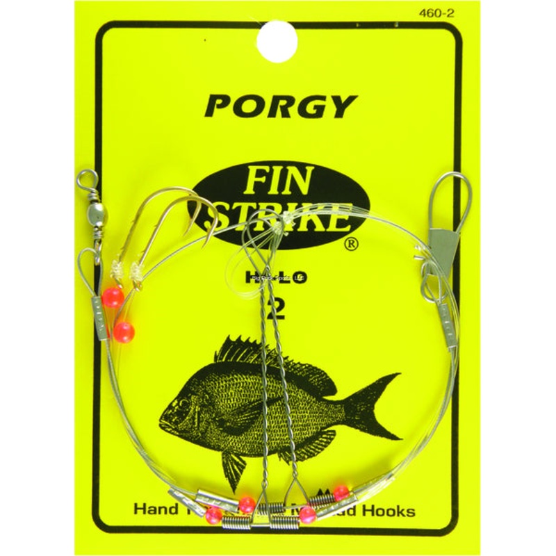 Fin Strike Porgy Rigs w/Red Beads Hi-Lo Gold #2