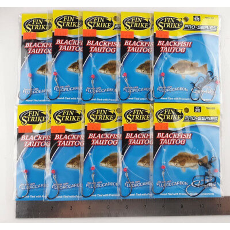 Fin Strike Pro Series Blackfish 1 Pack Rig Octopus Hook, 3 Way Swivel & Flouro line