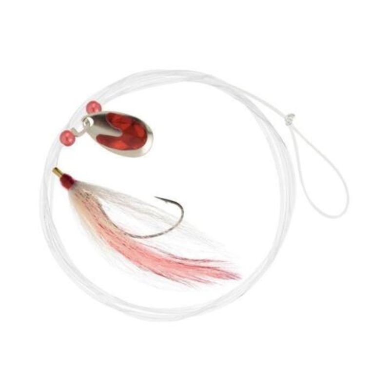 Hurricane Fluke Rig Spinner & Bucktail 1/0 White 60Lb