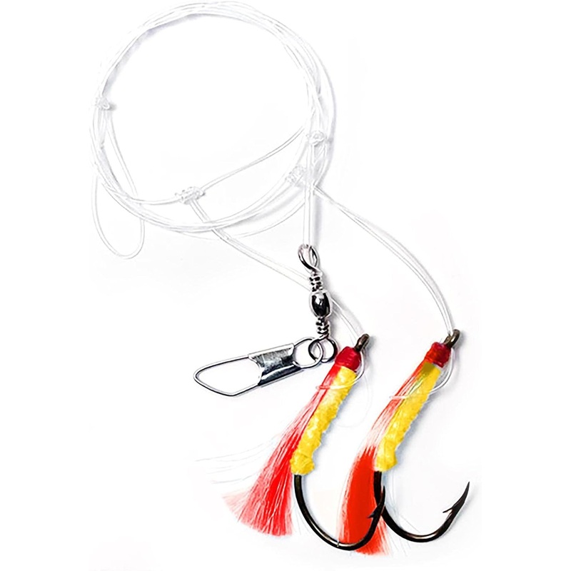Hurricane Shrimp Fly Sabiki Rig Red/Yellow
