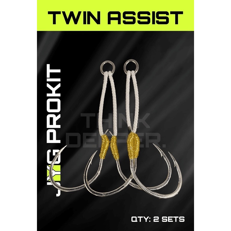 JYG Pro Fishing Twin Assist Hooks- 3/0