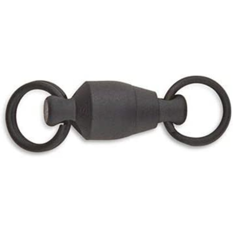 Sampo Ball Bearing Swivel w/ Split Rings, Black, Size 2