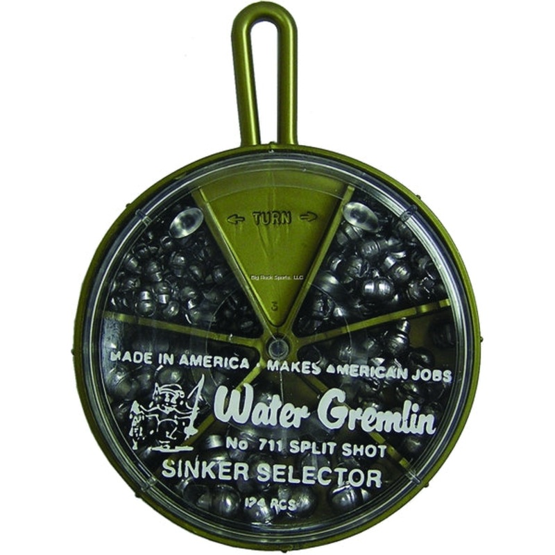 Water Gremlin Removable Split Shot Selector, 124pk