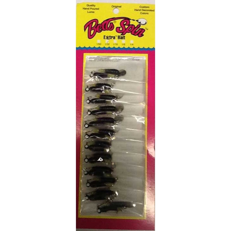 Betts Spin 1/16 June Bug Chartreuse Tail 12/cd