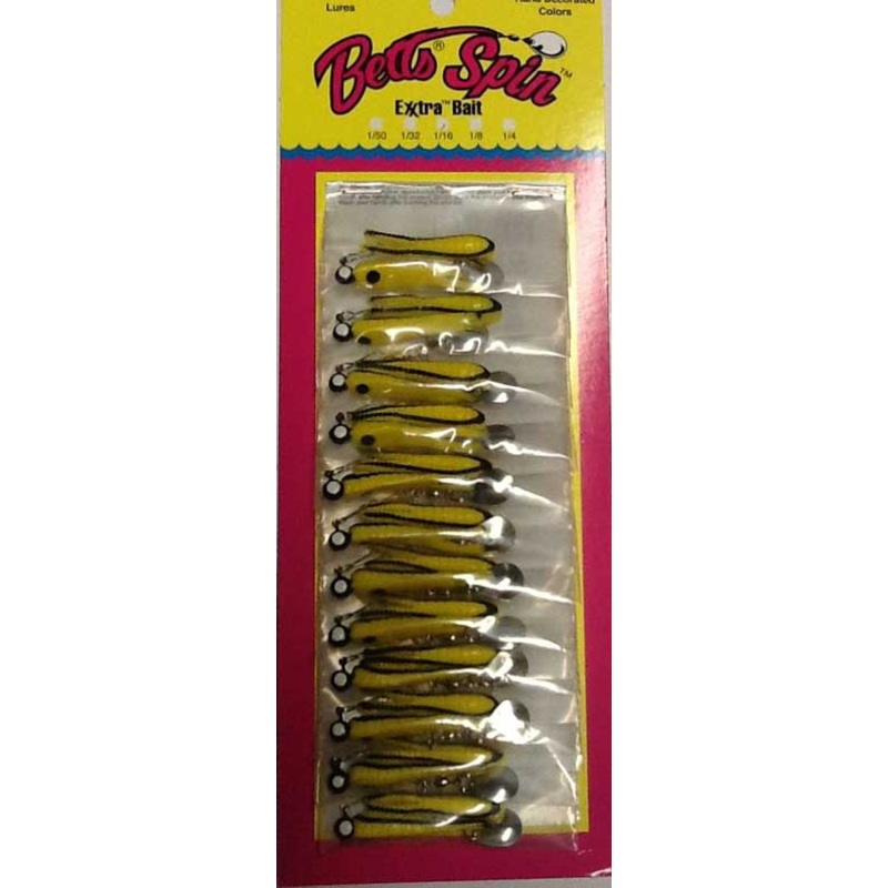 Betts Spin 1/8 Yellow Black Stripe 12/cd