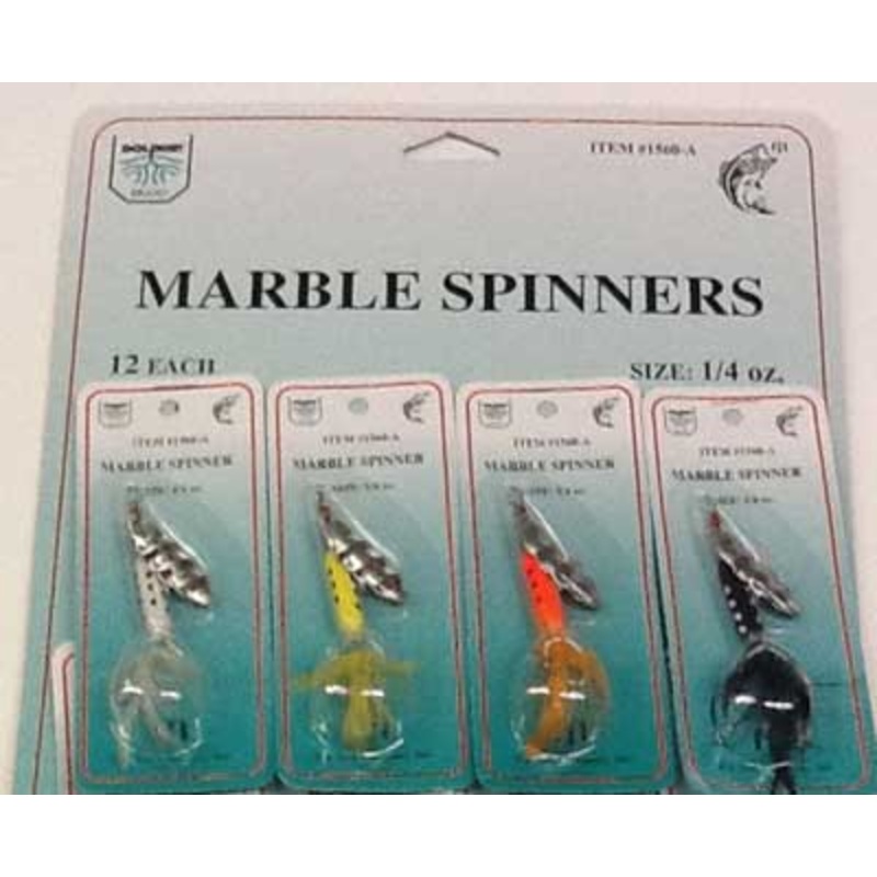 FJ Neil Marble Spinners 1/4oz Assortment 12/cd