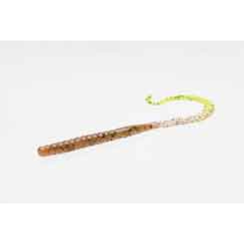 Zoom Magnum Worm 9in 20/bag Pumpkin Chartreuse Tail