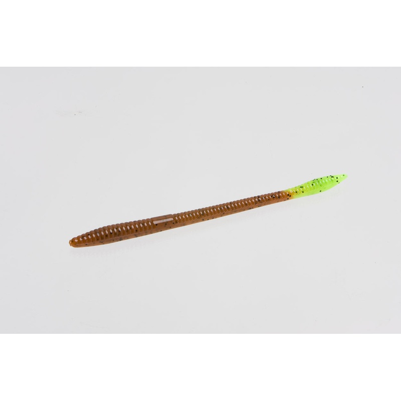 Zoom Trick Worm 6.5in 20/bag Pumpkin Chartreuse