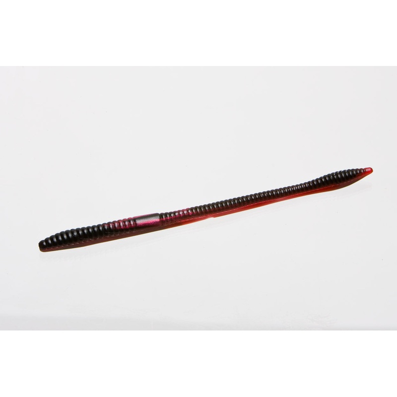 Zoom Trick Worm 6.5in 20/bag Red Shad