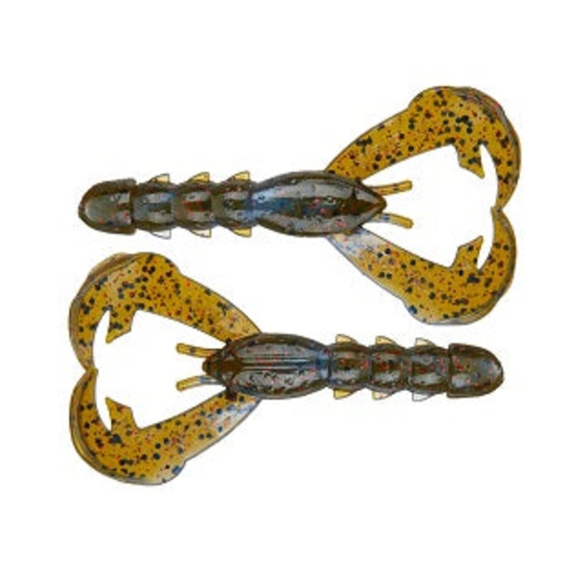 Strike King Rage Baby Craw 3in 9pk Blue Craw Red Flake
