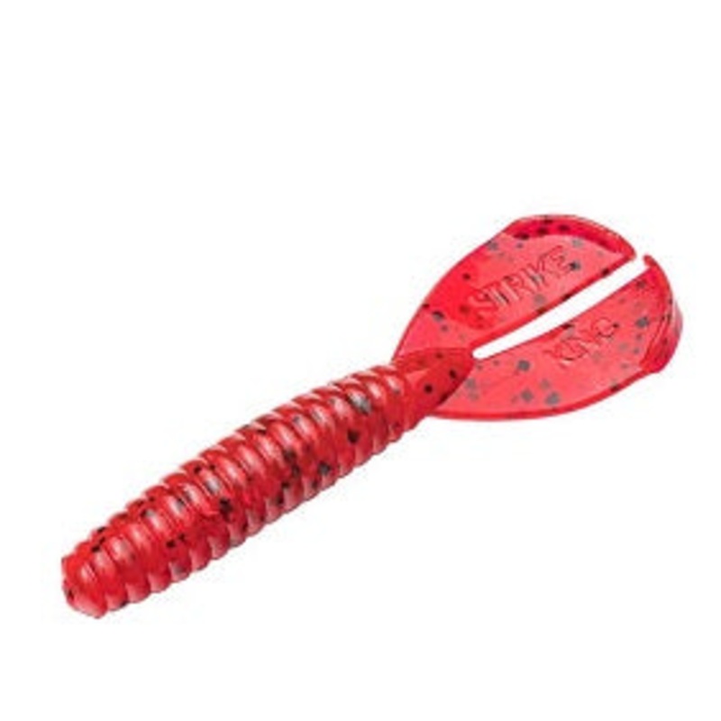 Strike King Rage Twin Tail Menace Grub 4in 8ct Delta Red