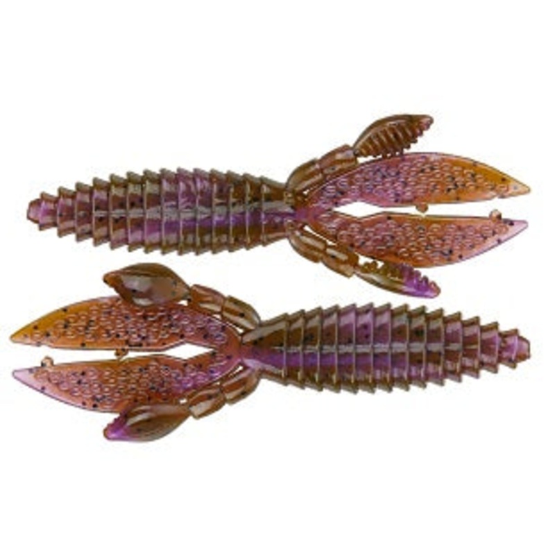 Strike King Rodent 4in 6pk Green Pumpkin Purple Swirl