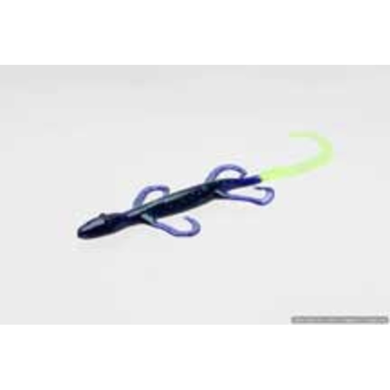 Zoom Lizard 6" 9/bag  June Bug/Chartreuse Tail