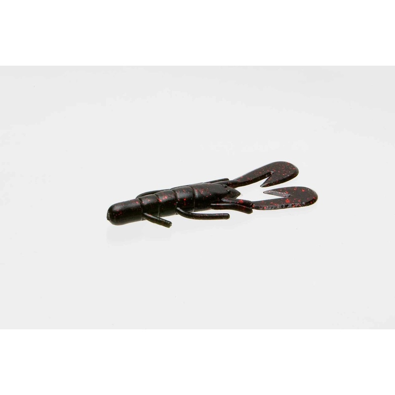 Zoom Ultra Vibe Speed Craw 3in 12/bag Black Red Glitter