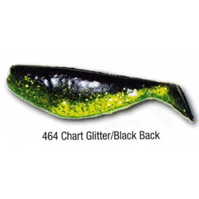 Luckie Strike Shad Minnow MC 2" 100ct Chart Glitter/Black Back