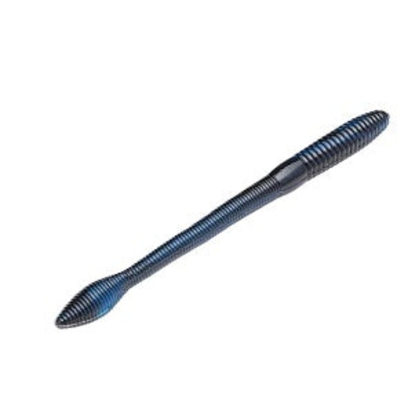 Strike King Fat Baby KVD Finesse Worm 5" 12ct Black Blue Swirl