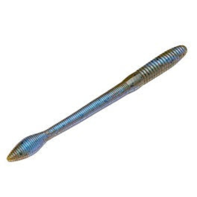 Strike King Fat Baby KVD Finesse Worm 5" 12ct Blue Claw Red Flake