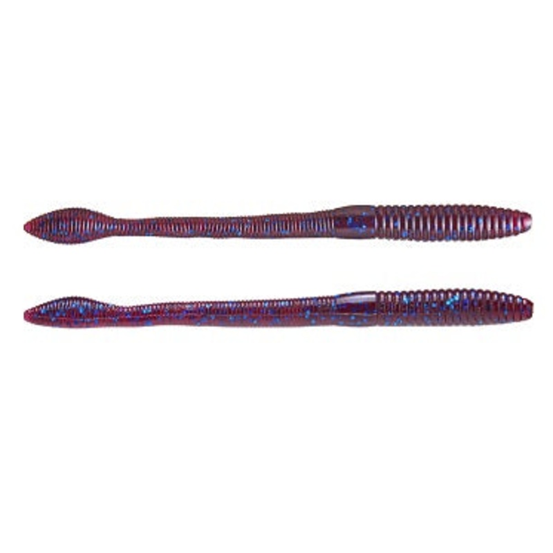 Strike King Fat Baby KVD Finesse Worm 5" 12ct Blue Fleck