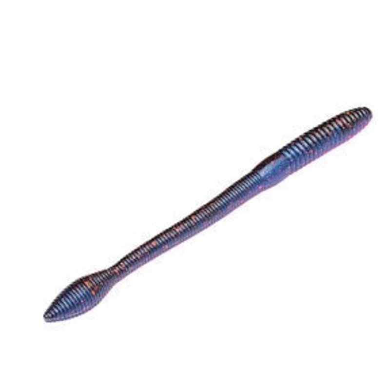 Strike King Fat Baby KVD Finesse Worm 5" 12ct Tequila Sunrise Org Flake