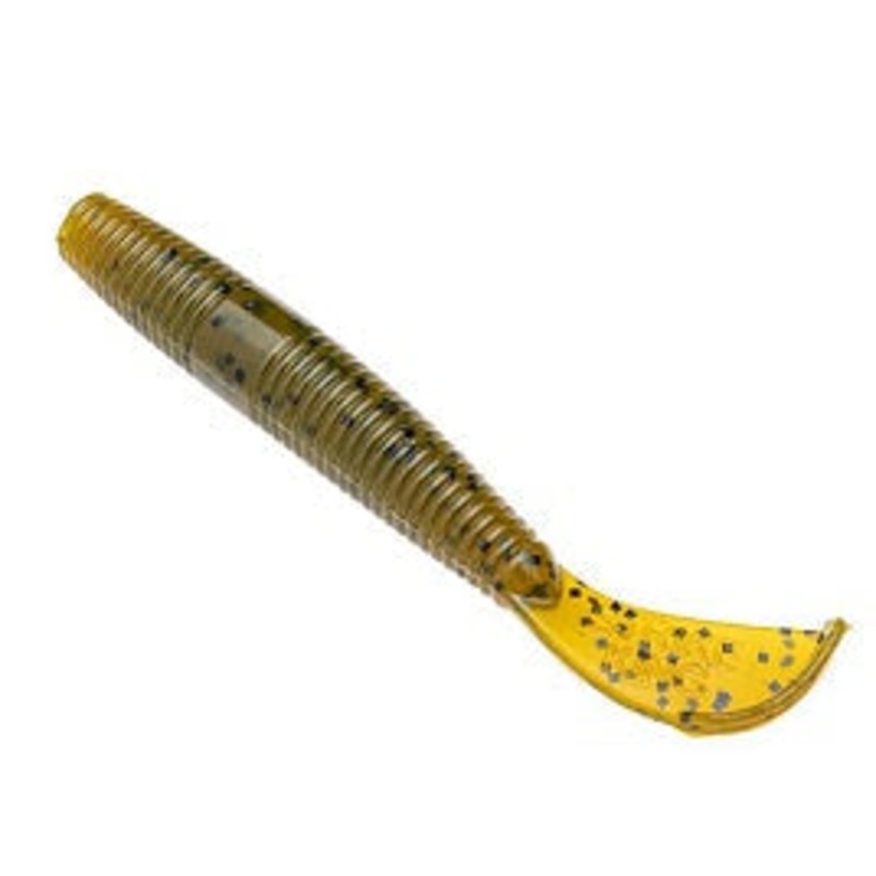 Strike King Rage Ned Cut-R Worm 3 9pk Green Pumpkin