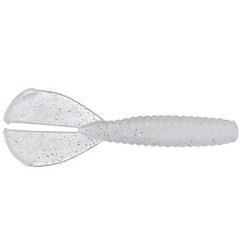 Strike King Rage Twin Tail Menace Grub 4" 8ct Pearl Flash