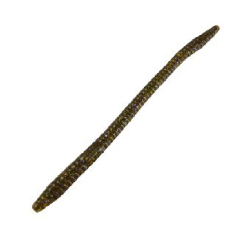 Zoom Magnum Finesee Worm 5" 10/bag Green Pumpkin Purple Green
