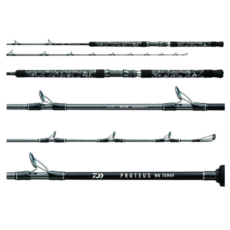 Daiwa PRWNC74XXHF Proteus WN Boat Rods, 7'4" XX Heavy Action, Fast
