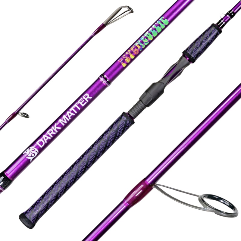 Dark Matter Fishaholic Inshore Spinning Rod, 7', Purple
