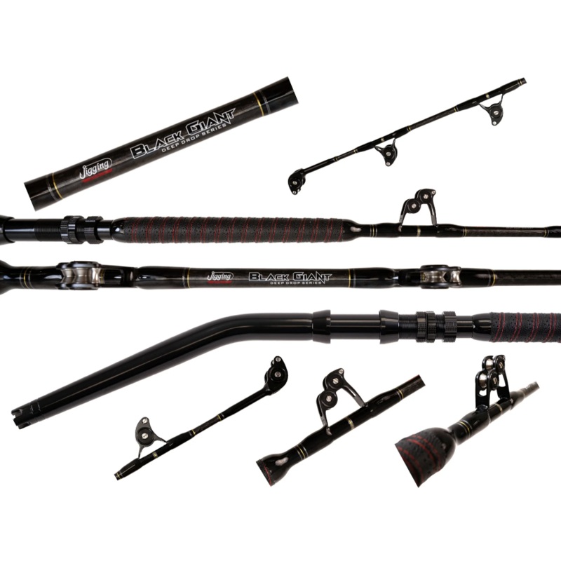 Jigging World JW-BGDD-66B BLACK GIANT DEEP DROP TROLLING 6'9" 100-200LB BENT ALPS #4