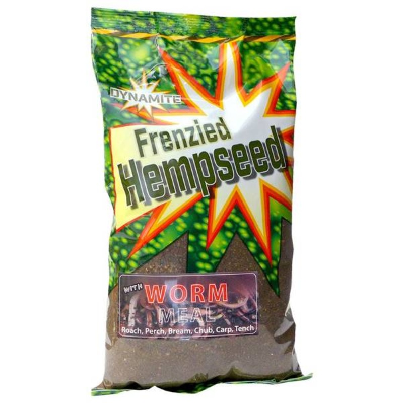 Dynamite Baits Frenzied Hempseed Dark Groundbait  - Worm Meal 900g