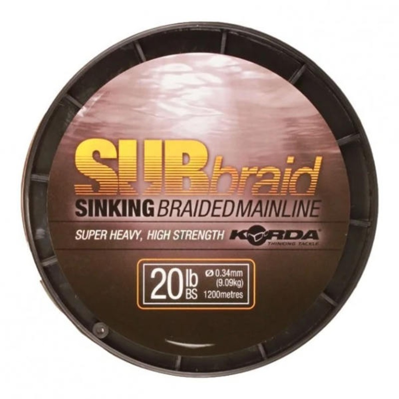 Korda SubBraid Sinking Braided Mainline 20lb