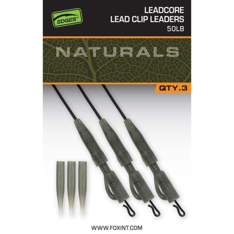 Fox Naturals Leadcore PG Lead Clip Leaders 50lb