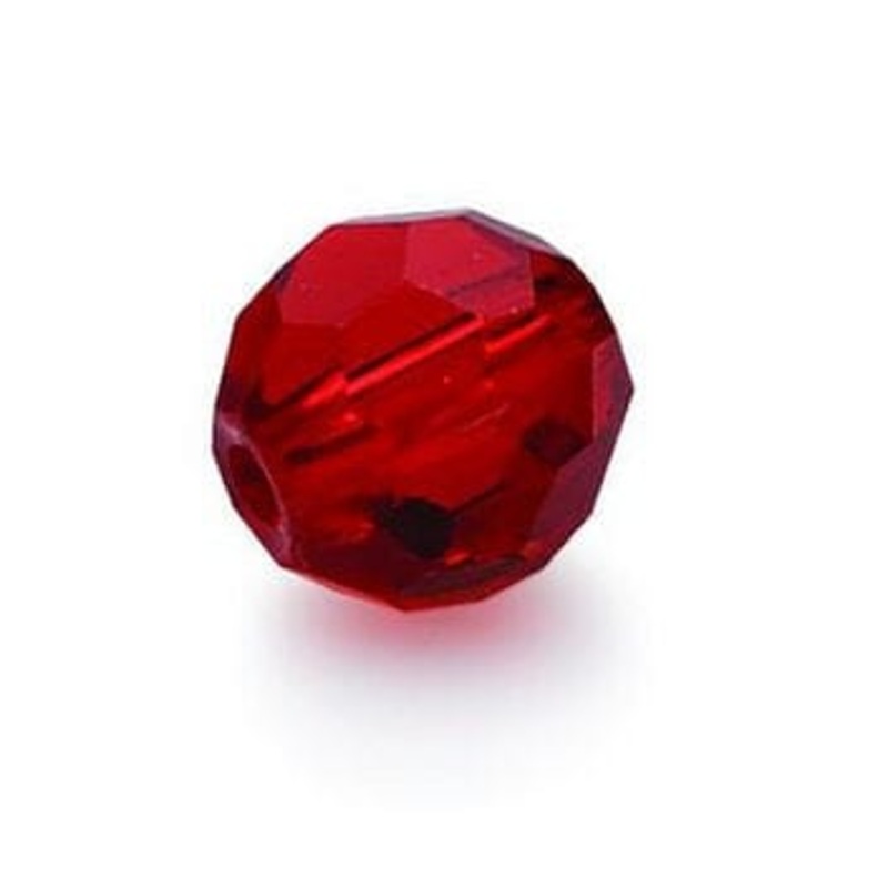 Dry Creek GBR8 Glass Beads, 8mm 20pk., Ruby Red, 8mm Glass Bead