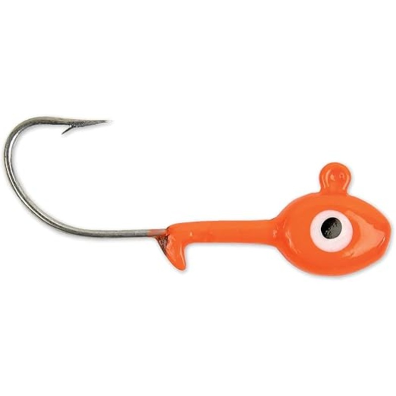 GOT-CHA Grub Head, 1/8 oz #1 Hook, Orange, 10/Pack